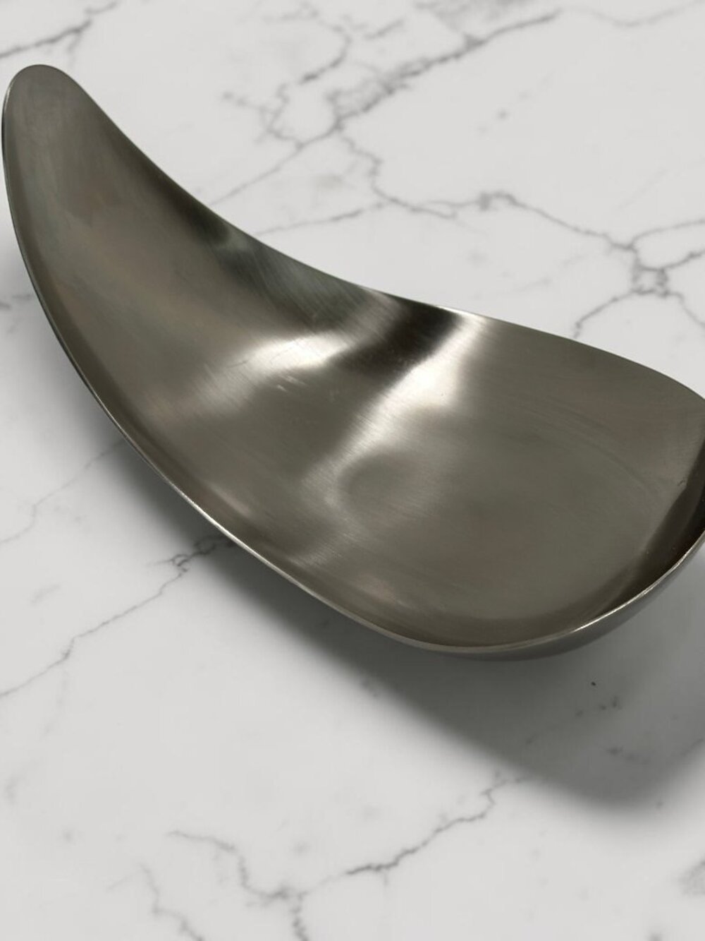 Georg Jensen Leaf Dish Stainless Steel Danish Modern Decor Bowl 6.5" Minimalist